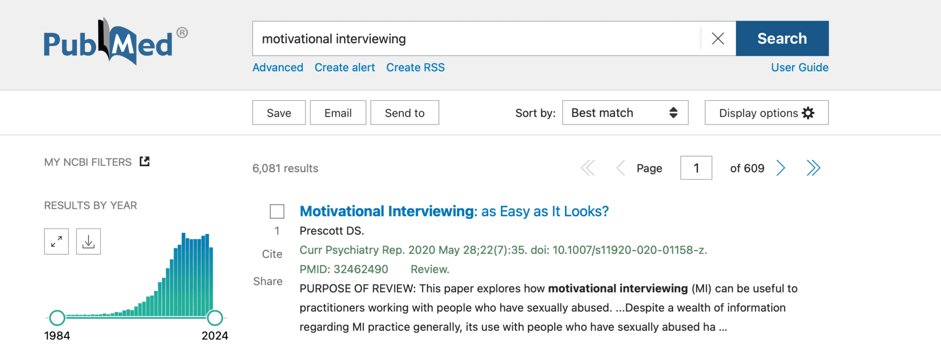 Wyniki wyszukiwań "motivational interviewing" w serwisie pubmed